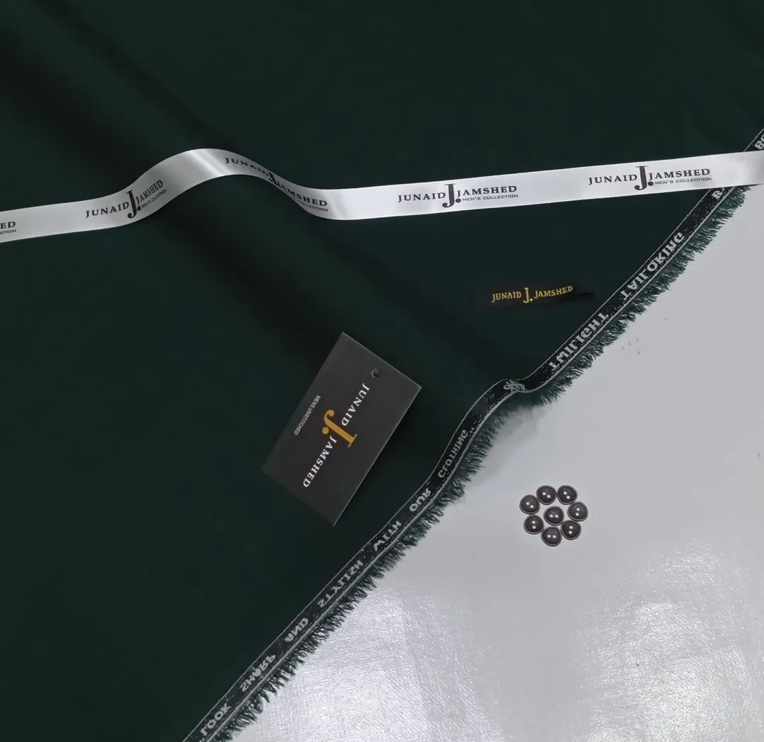 Men's Unstitched Wash and Wear Plain Suit - Premium All-Season Pakistani Shalwar Kameez Fabric (Green)