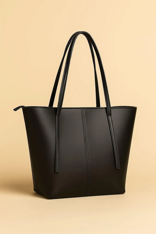 Women's Rexine Plain Shoulder Bag | Spacious Every Day Tote Bag