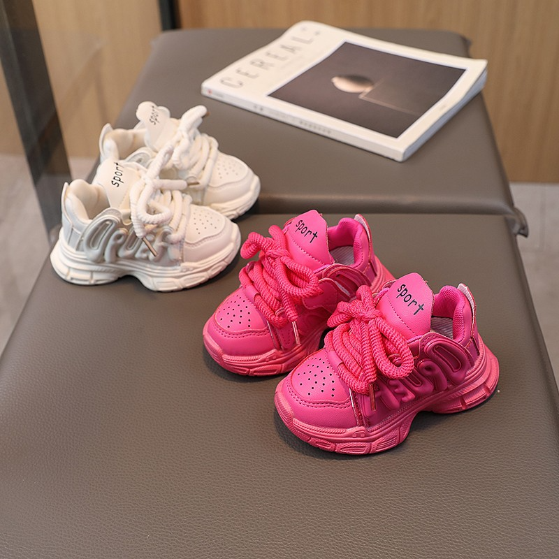 Kids Premium Pink Chunky Sneakers - Comfortable School & Playwear Sports Shoes
