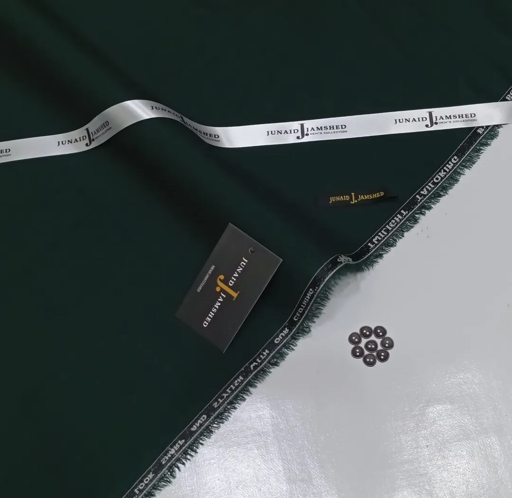 Men's Unstitched Wash and Wear Plain Suit - Premium All-Season Pakistani Shalwar Kameez Fabric (Green)
