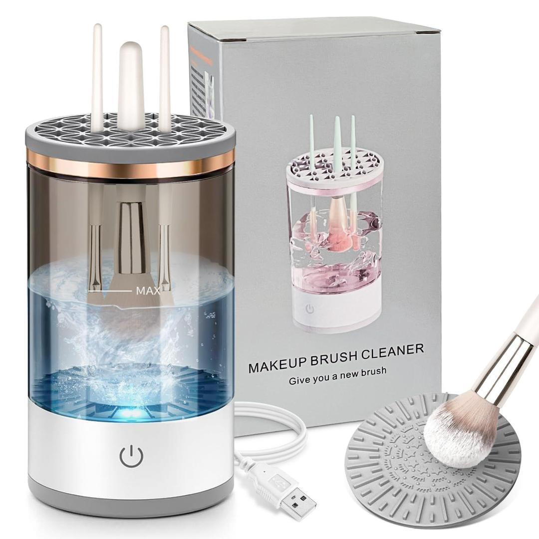 Automatic Electric Makeup Brush Cleaner & Dryer - Reusable No-Leak Eco-Friendly Spinner