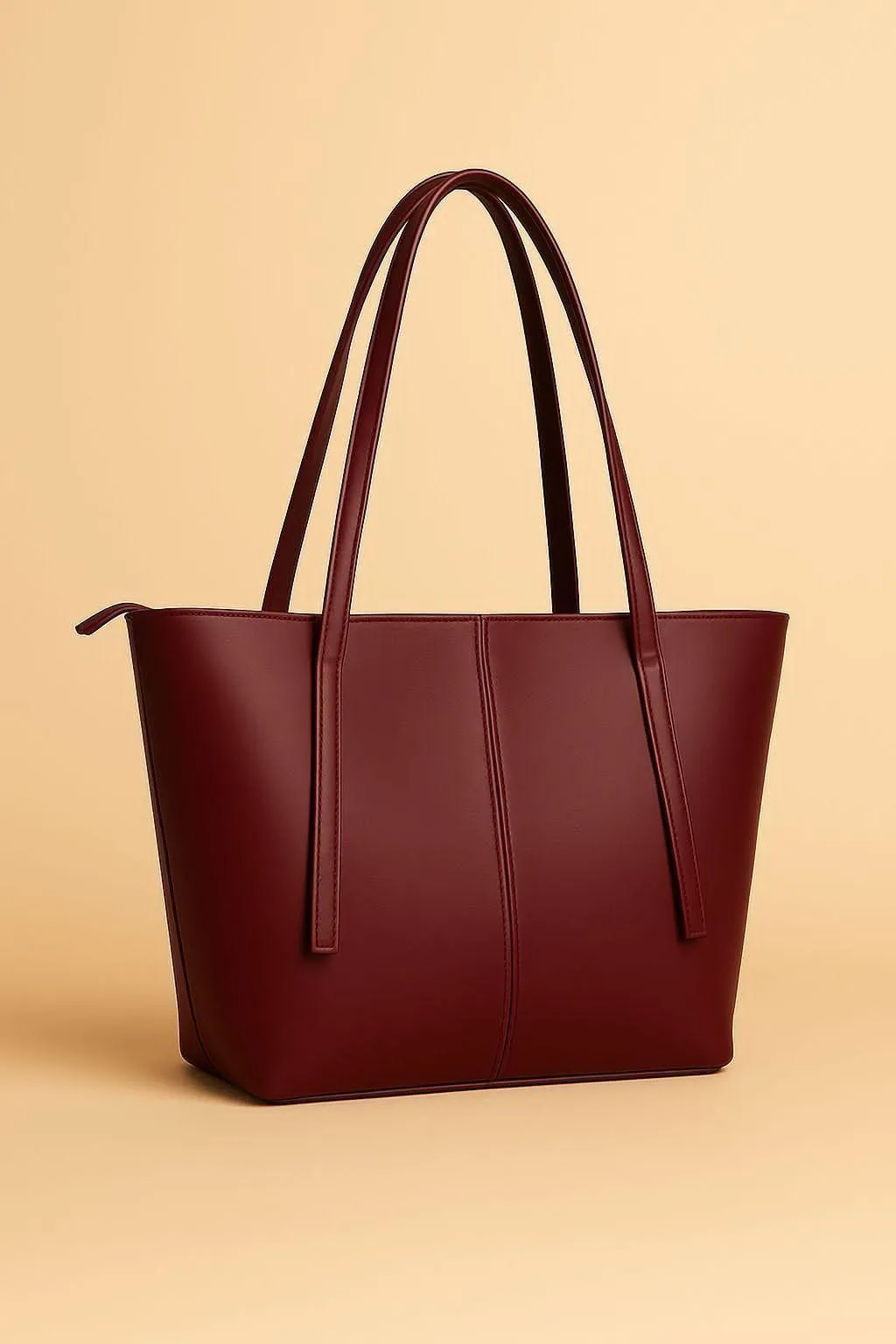 Women's Rexine Plain Shoulder Bag | Spacious Every Day Tote Bag
