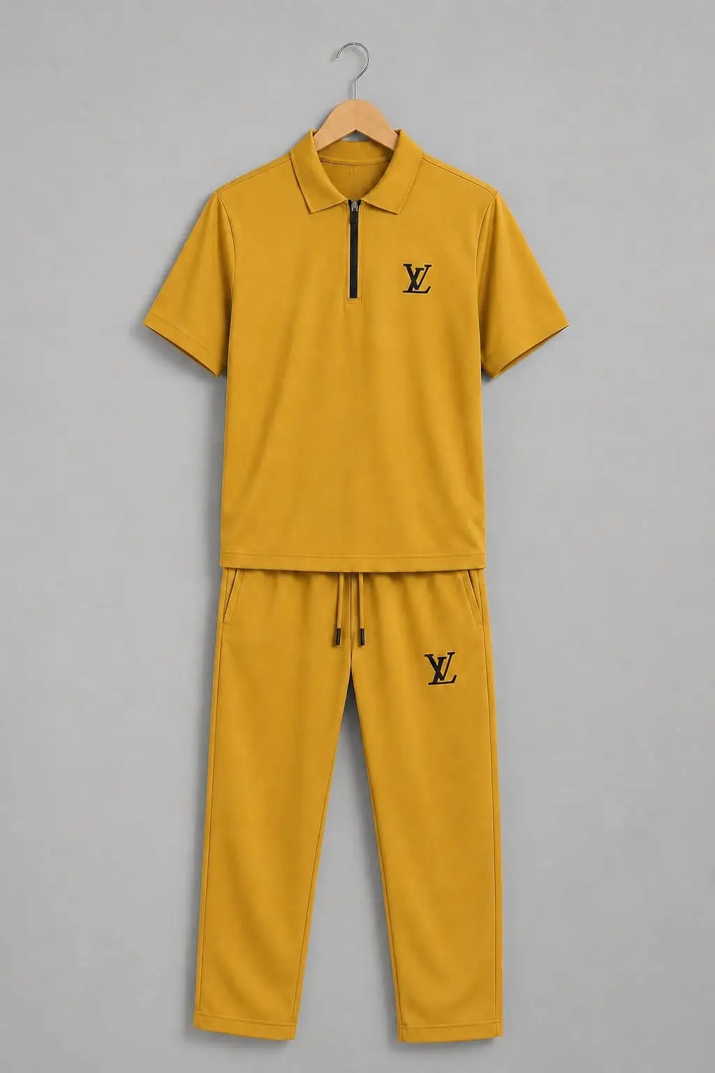 2-Piece Zipper Polo & Joggers Set