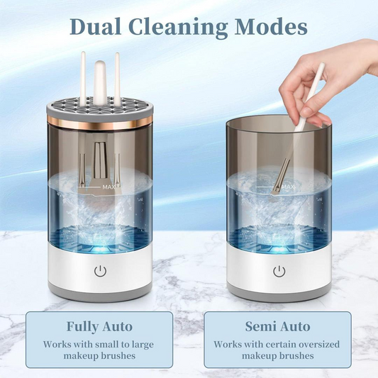Automatic Electric Makeup Brush Cleaner & Dryer - Reusable No-Leak Eco-Friendly Spinner