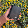 Premium Men's Leather Wallet - Compact Bi-Fold Slim Wallet with Zipper Closure