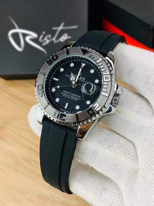 Men's Luxury Rolex Submariner Watch - Gold & Black Water Resistant